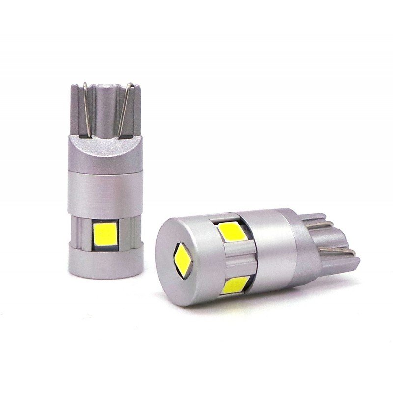 W5W LED żarówka T10 12-24V CANBUS 400lm biała mocna 1szt motoLEDy
