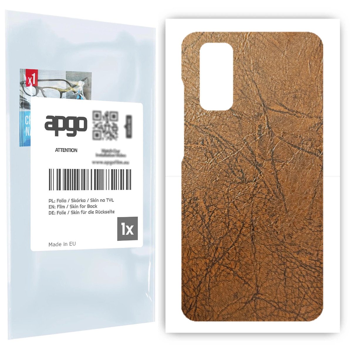 Folia naklejka skórka strukturalna na TYŁ do Samsung Galaxy S20 5G UW -  Skóra Vintage - apgo SKINS