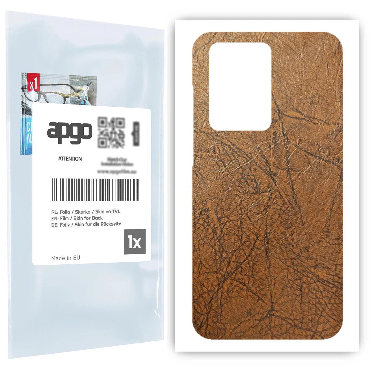 Folia naklejka skórka strukturalna na TYŁ do Samsung Galaxy S20+ 5G -  Skóra Vintage - apgo SKINS