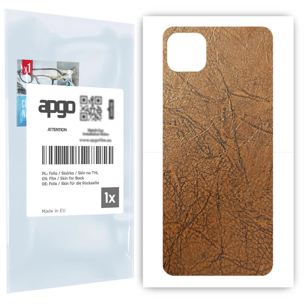 Folia naklejka skórka strukturalna na TYŁ do Samsung Galaxy A22 5G -  Skóra Vintage - apgo SKINS