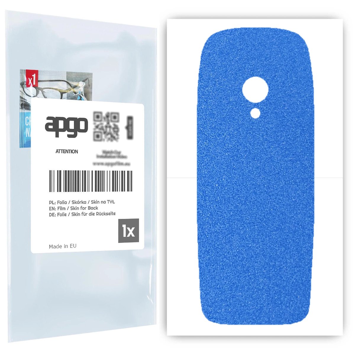 Folia naklejka skórka strukturalna na TYŁ do Nokia 6310 2021 -  Niebieski Pastel Matowy Chropowaty Baranek - apgo SKINS