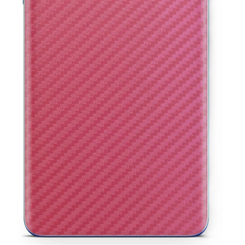 Folia naklejka skórka strukturalna na TYŁ do Nokia C21 -  Carbon Różowy - apgo SKINS