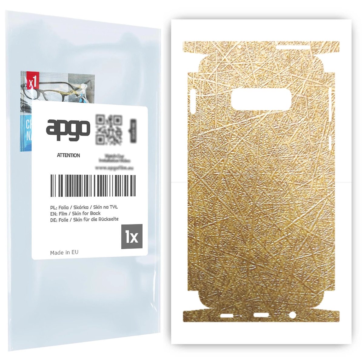 Folia naklejka skórka strukturalna na TYŁ+BOKI do Samsung Galaxy S10e -  Tkanina Włókno - apgo SKINS