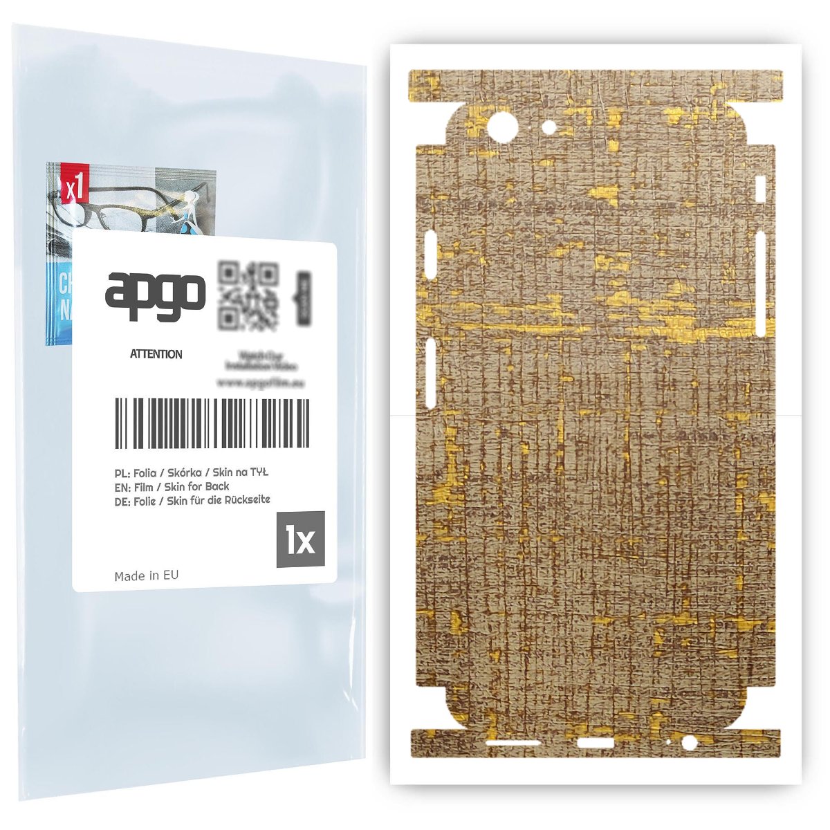 Folia naklejka skórka strukturalna na TYŁ+BOKI do Apple iPhone 6s -  Tkanina Vintage - apgo SKINS