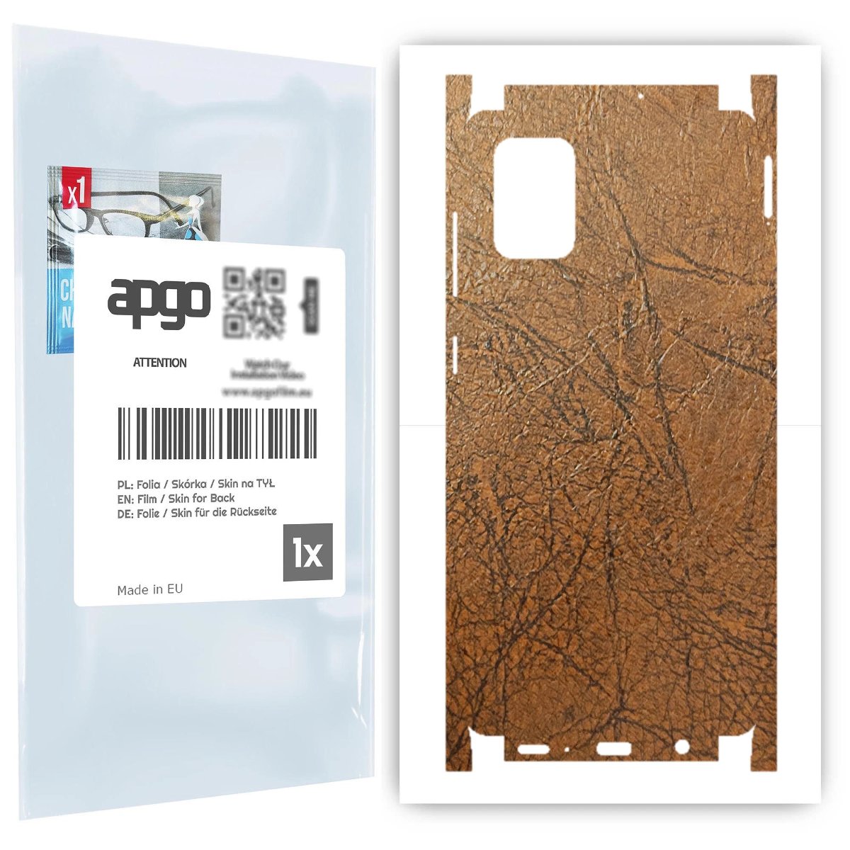 top Folia naklejka skórka strukturalna na TYŁ+BOKI do Samsung Galaxy A71 -  Skóra Vintage - apgo SKINS