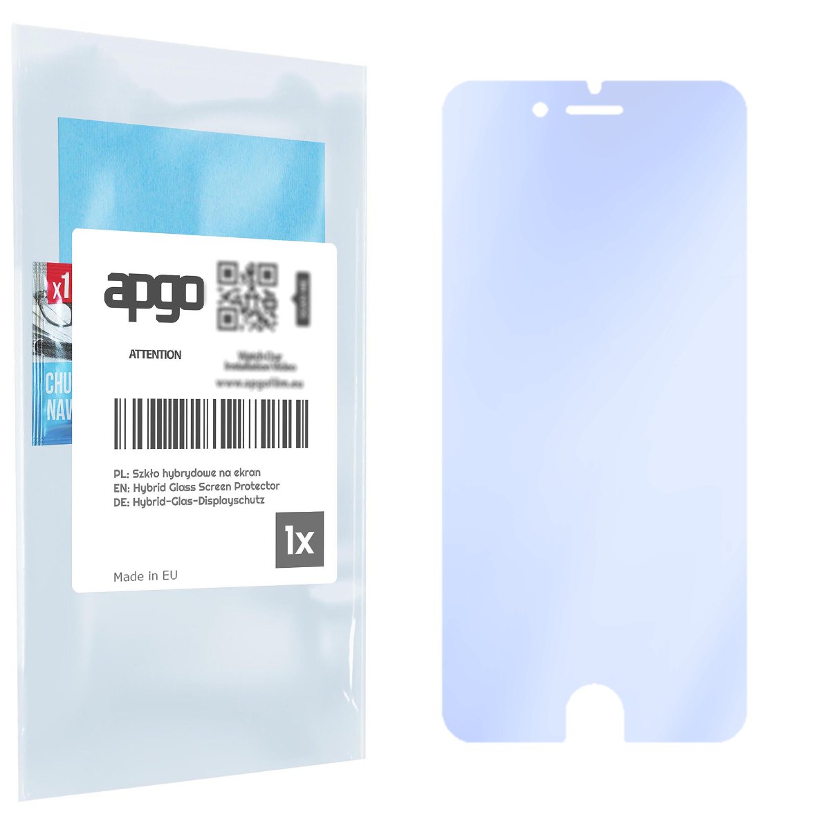 Szkło ochronne na ekran Hybrydowe 9H zamiennik hartowanego do Apple iPhone SE 2022 - apgo PRO Flexible Hybrid Glass nie pękające