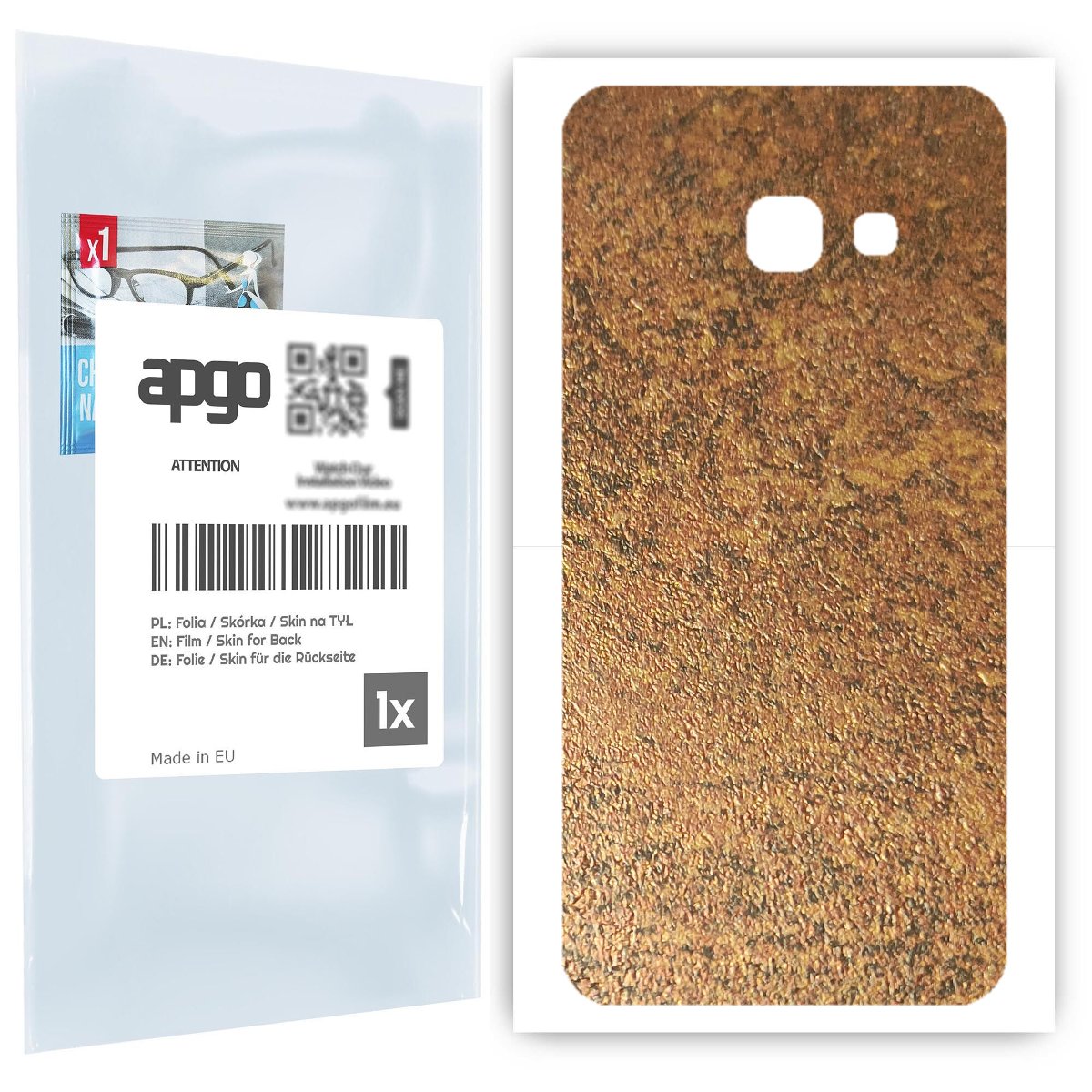 Folia naklejka skórka strukturalna na TYŁ do Samsung Galaxy A3 (2017) -  Zardzewiała Miedź - apgo SKINS