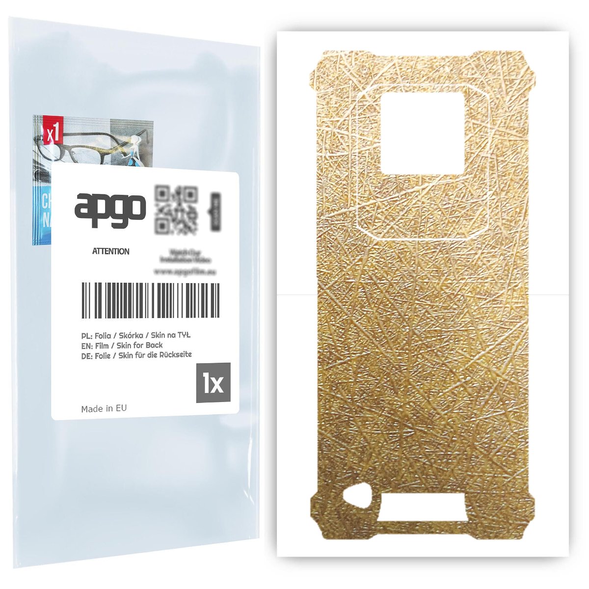 Folia naklejka skórka strukturalna na TYŁ do Oukitel WP7 -  Tkanina Włókno - apgo SKINS