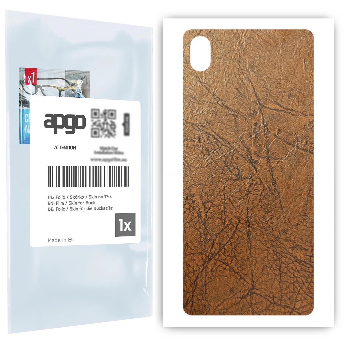 Folia naklejka skórka strukturalna na TYŁ do Sony Xperia L3 -  Skóra Vintage - apgo SKINS