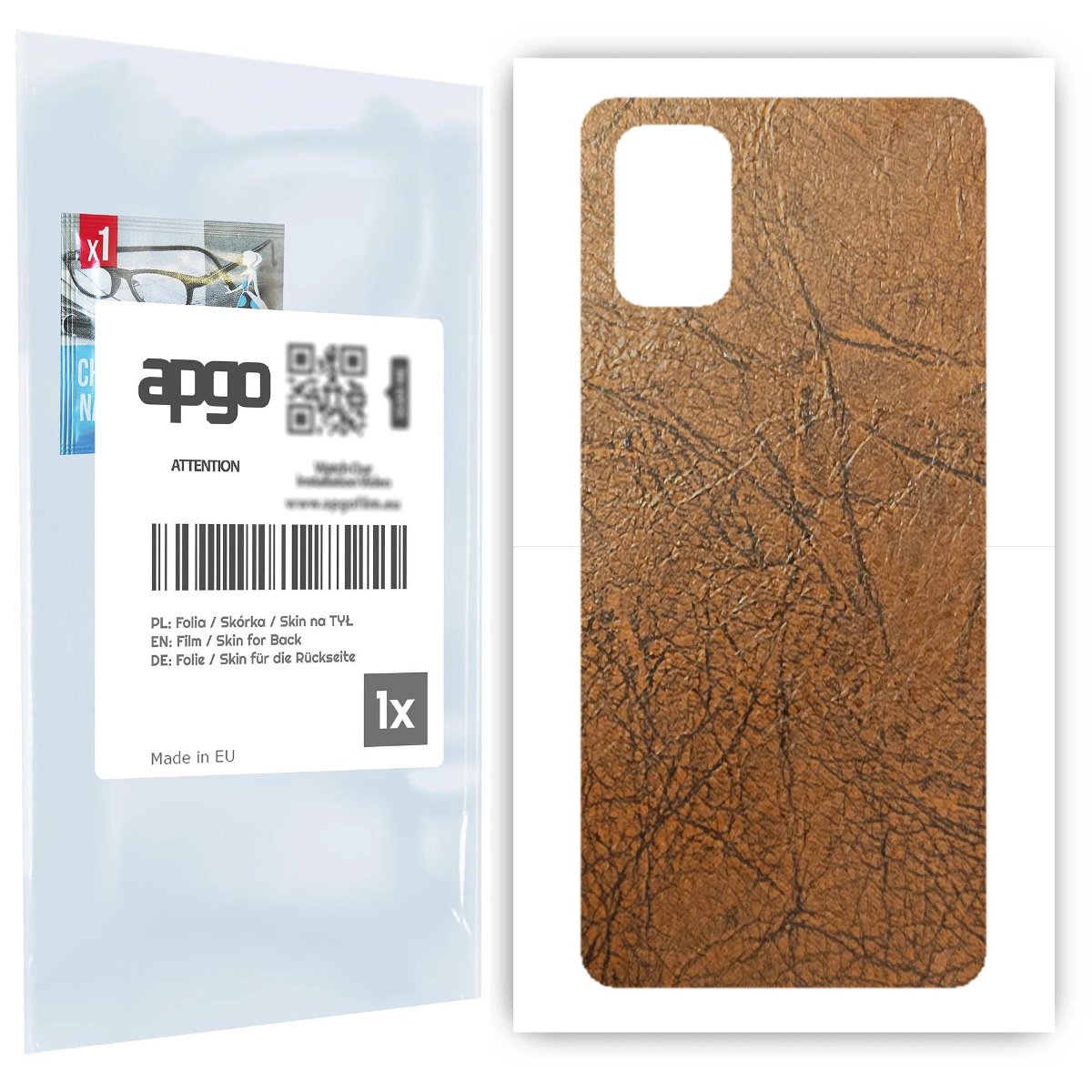 Folia naklejka skórka strukturalna na TYŁ do Samsung Galaxy M31s -  Skóra Vintage - apgo SKINS