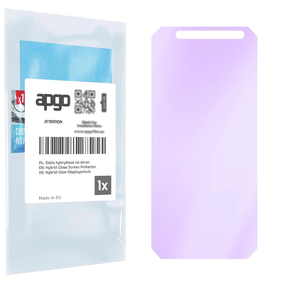 Szkło ochronne na ekran Hybrydowe 9H z filtrem ANTI-BLUE zamiennik hartowanego do myPhone HAMMER Energy 18X9 - apgo hybrid ANTI-BLUE Flexible...