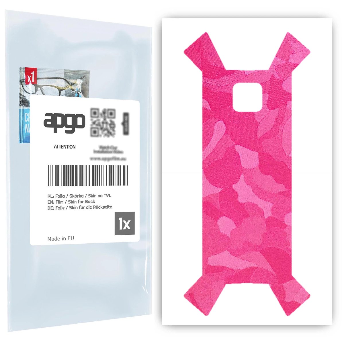 Folia naklejka skórka strukturalna na TYŁ do myPhone HAMMER Energy 18X9 -  Moro | Camo Różowy - apgo SKINS