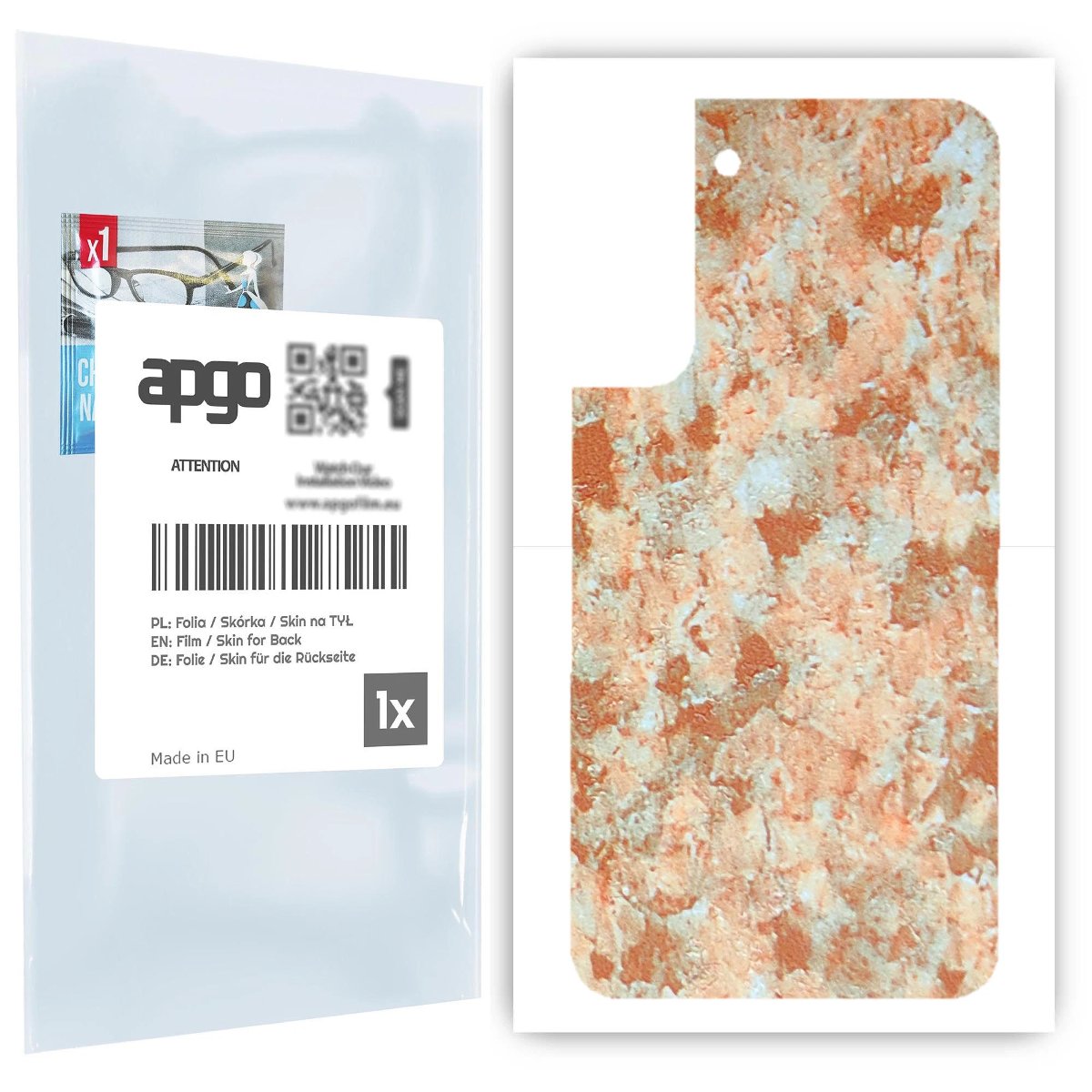 Folia naklejka skórka strukturalna na TYŁ do Samsung Galaxy S22 Plus -  Kamień Piaskowiec - apgo SKINS