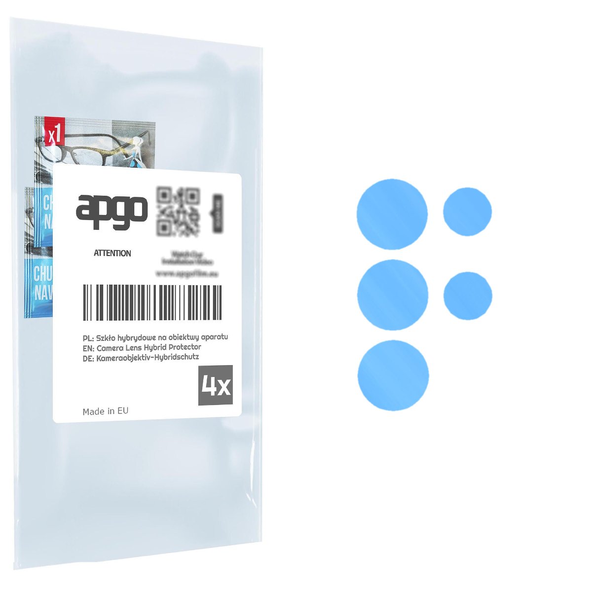 4x Szkło hybrydowe na aparat obiektyw kamerę 9H do Samsung Galaxy S22 Ultra - apgo hybrid Camera Lens Protector