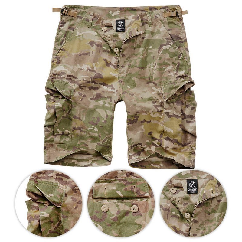 Szorty turystyczne męskie Brandit BDU Rip-Stop Multicam