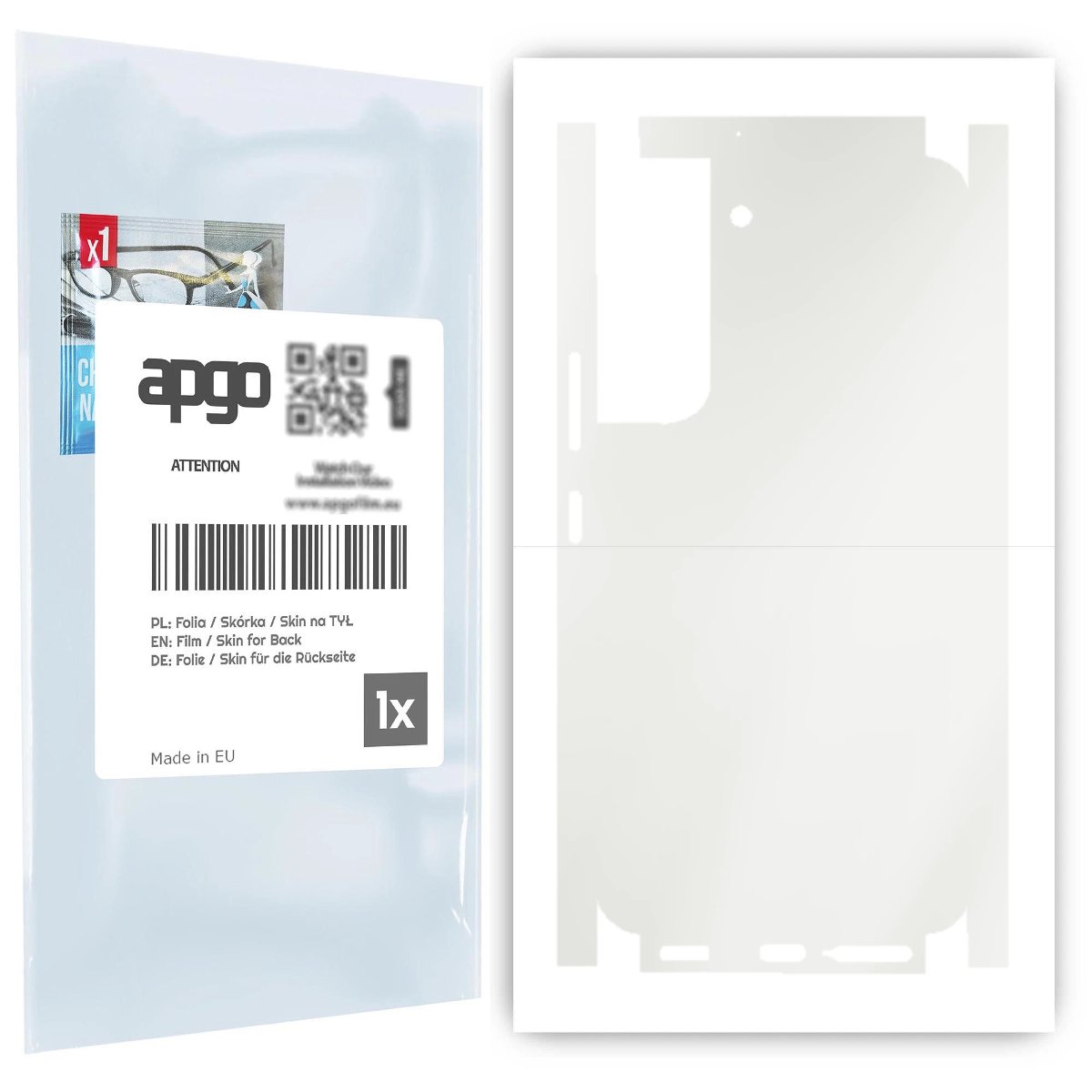 Folia hydrożelowa naklejka MATOWA na TYŁ+BOKI do Samsung Galaxy S22 - apgo hydrogel MATTE