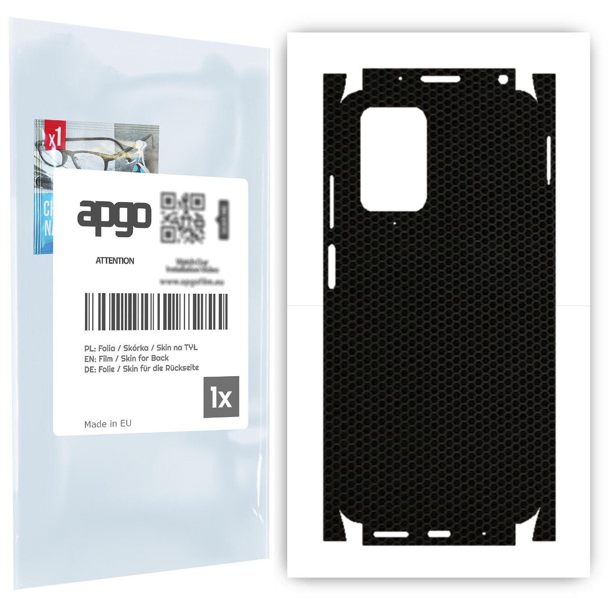 Folia naklejka skórka strukturalna na TYŁ+BOKI do Xiaomi Redmi Note 11 4G -  Matrix - apgo SKINS
