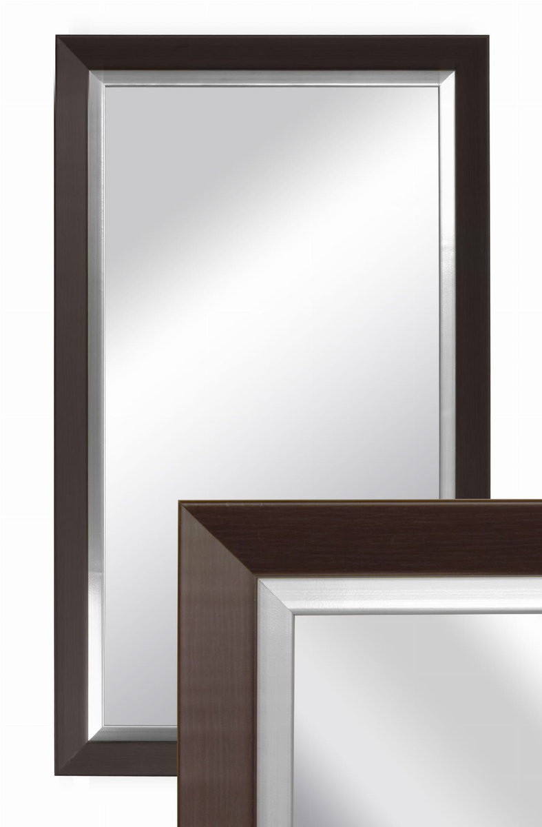 Lustro wiszące  prostokątne 50x75 cm wenge ze srebrem B.D. Art