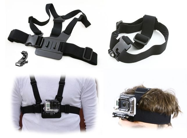 ZESTAW 2w1 SZELKI + OPASKA NA GŁOWĘ do GoPro HERO 4 3+ 3 2 1