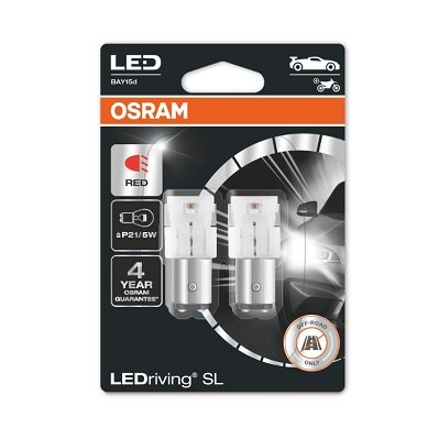 Żarówki Osram Led P21/5W 7528Drp-02B (2 Sztuki) Czerwone