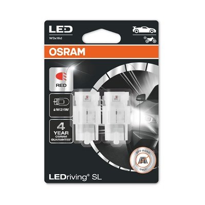 Żarówki Osram Led W21W 7505Drp-02B (2 Sztuki) Czerwone
