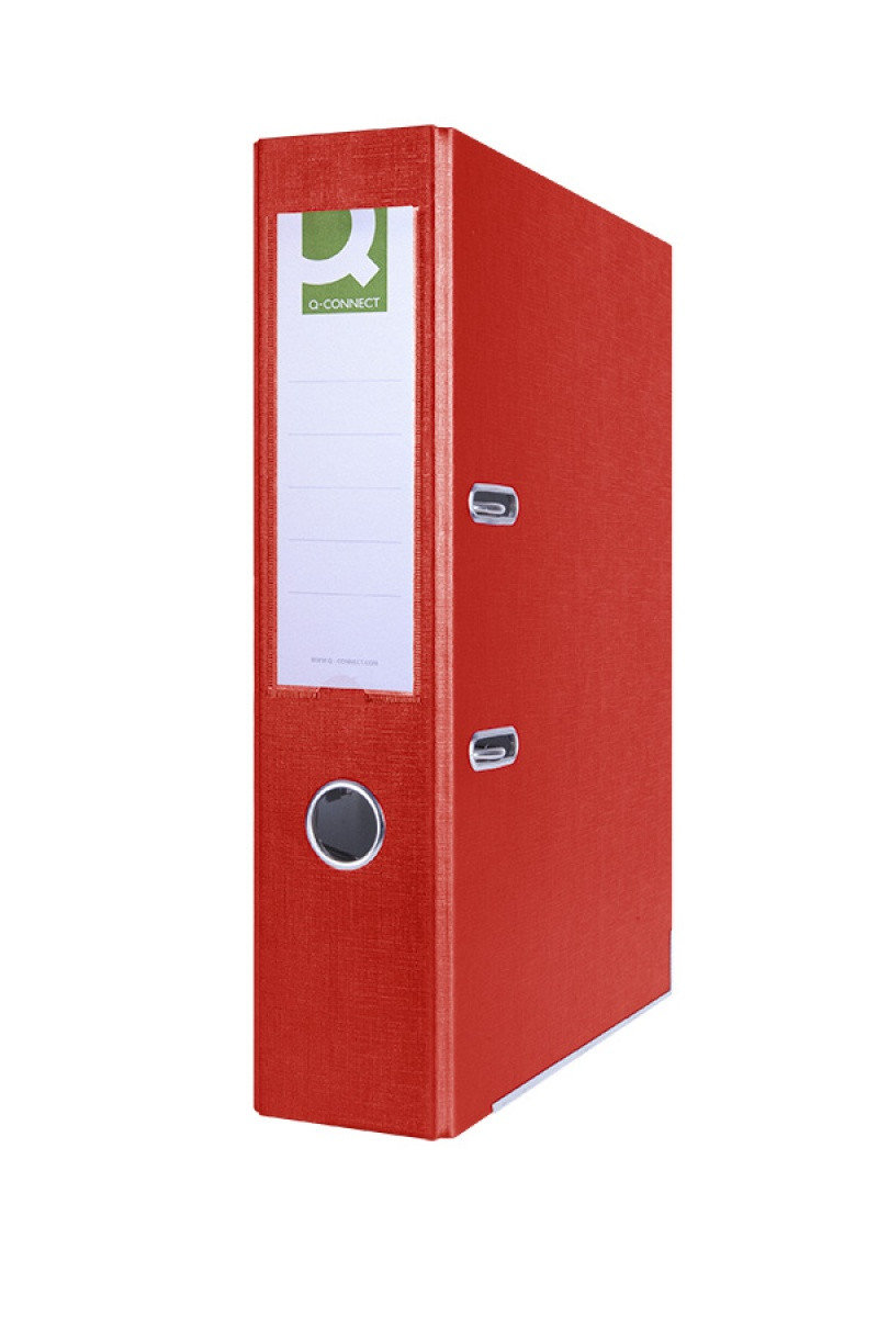 Q-CONNECT segregator Hero z szyną, PP, A4/75mm, czerwony KF15994