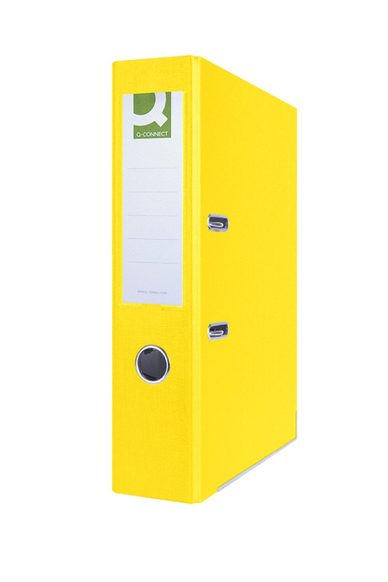Q-CONNECT segregator Hero z szyną, PP, A4/75mm, żółty KF15996