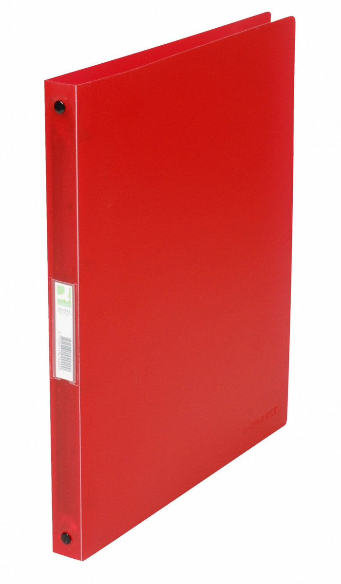 Q-CONNECT segregator ringowy , PP, A4/4R/16mm, transparentny czerwony KF02920