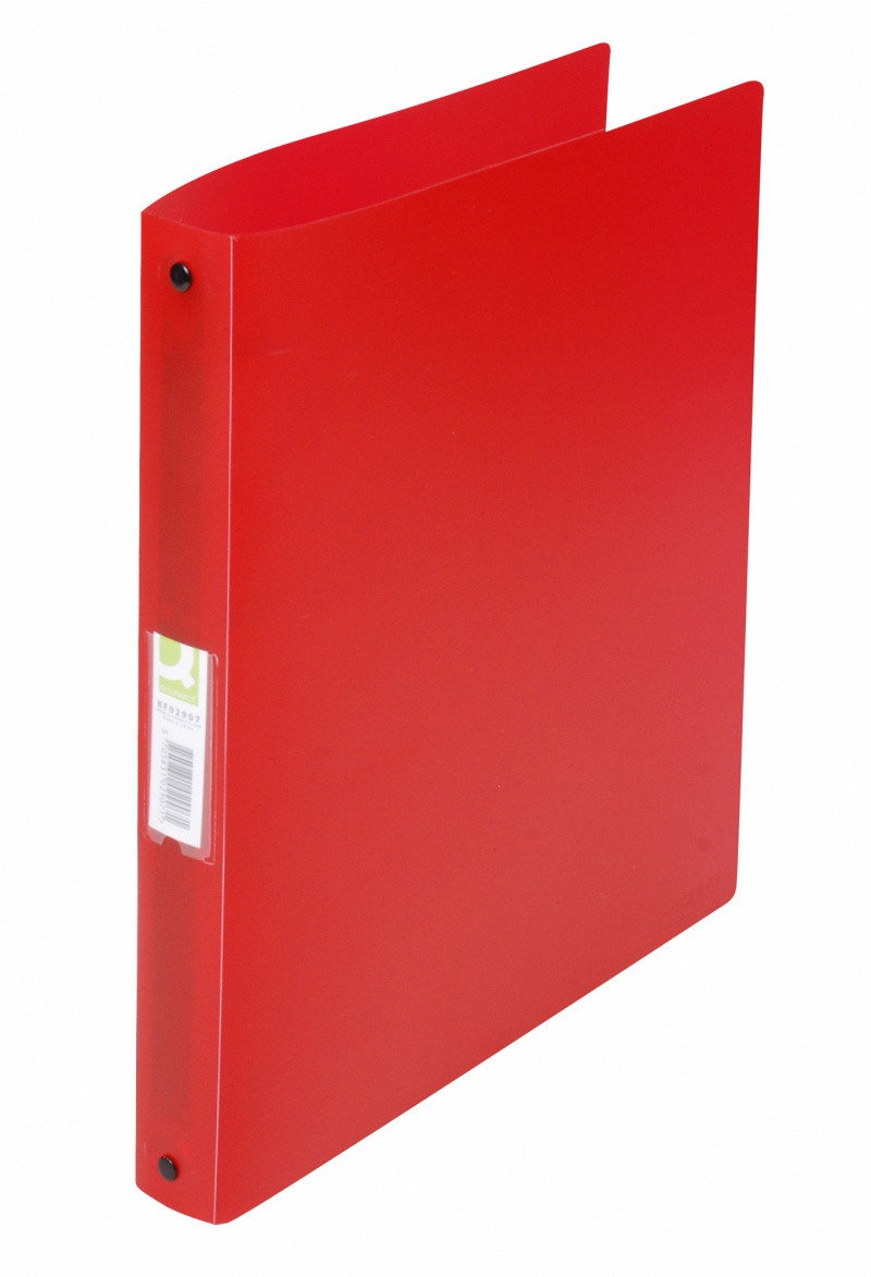 Q-CONNECT segregator ringowy , PP, A4/4R/25mm, transparentny czerwony KF02907