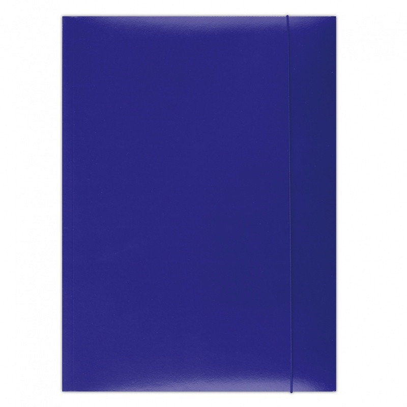OFFICE PRODUCTS Teczka z gumką karton/lakier, A4, 350gsm, 3-skrz., niebieska 21191141-01