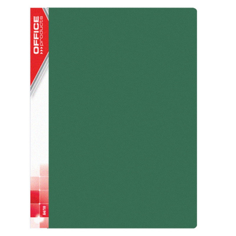 OFFICE PRODUCTS Teczka ofertowa PP, A4, 520mikr., 10 koszulek, zielona 21121011-02