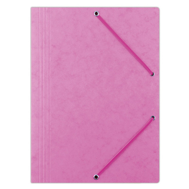 Donau Teczka z gumką preszpan, A4, 390gsm, 3-skrz., różowa 8643080-30PL