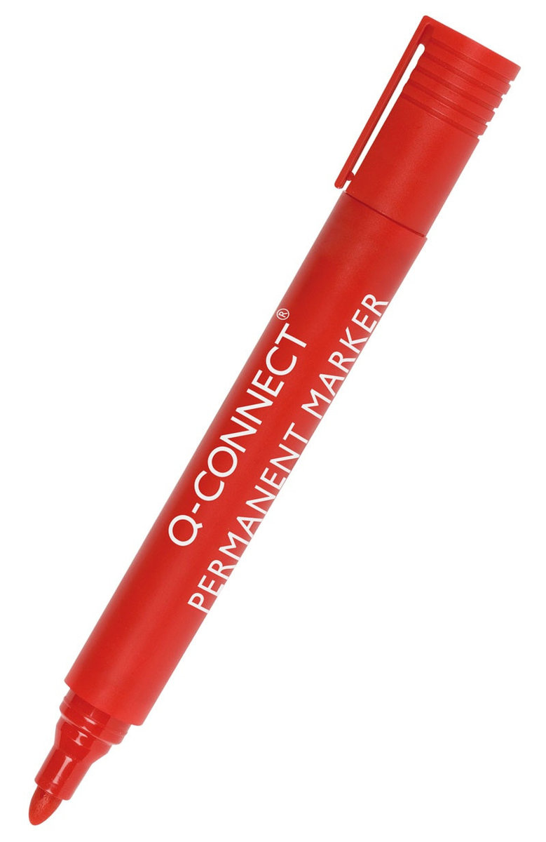 Q-CONNECT Marker permanentny okrągły, 1, 5-3mm (linia), czerwony KF26047