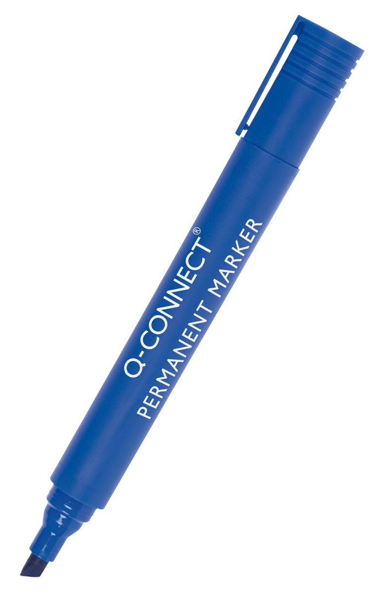 Q-CONNECT Marker permanentny ścięty, 3-5mm (linia), niebieski KF26043
