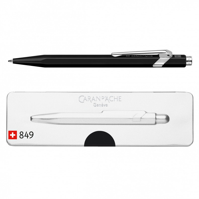 Unbekannt Caran d`Ache 849 Pop-Line 849 długopis metalowy w etui, czarny (1) 849.509