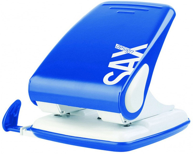 Sax Dziurkacz SAXDesign 518 paperbox, dziurkuje do 40 kartek, niebieski ISAXD518-01