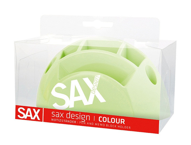 SAX Przybornik na biurko Design, z przegrodami, blister, jasnozielony IDPH2-1
