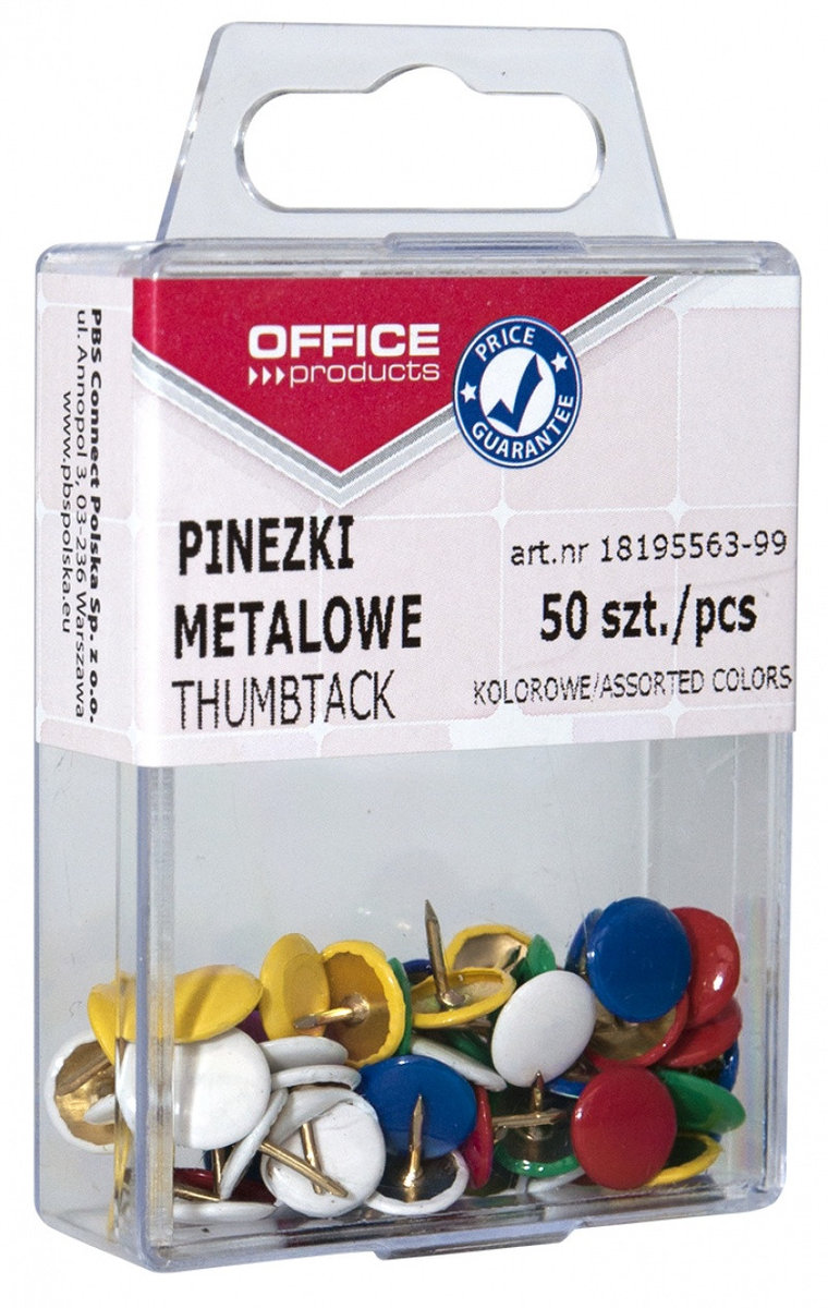 PBS Pinezki kolorowe 50 sztuk Connect Polska