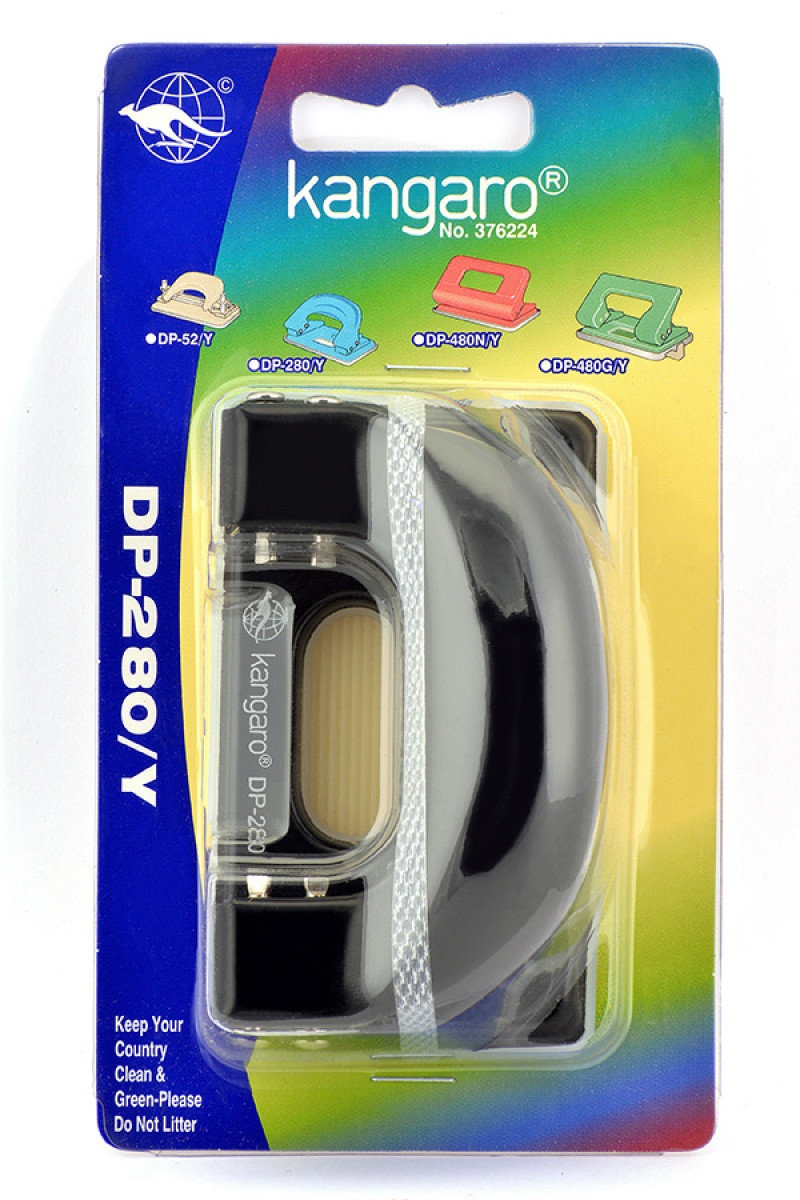 KANGARO INNY Dziurkacz Dp 280y Dziurkuje Do 11 Kartek Blister Czarny 103L236