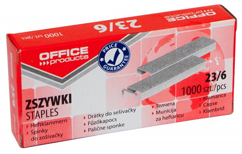 OFFICE PRODUCTS Zszywki OFFICE PRODUCTS 23/6 1000szt 18072319-19