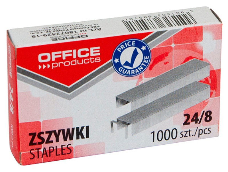 OFFICE PRODUCTS Zszywki OFFICE PRODUCTS 24/8 1000szt 18072429-19