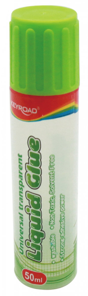 KEYROAD Klej w płynie KEYROAD, z gąbczastą końcówką, 50ml, pakowane na displayu KR971448
