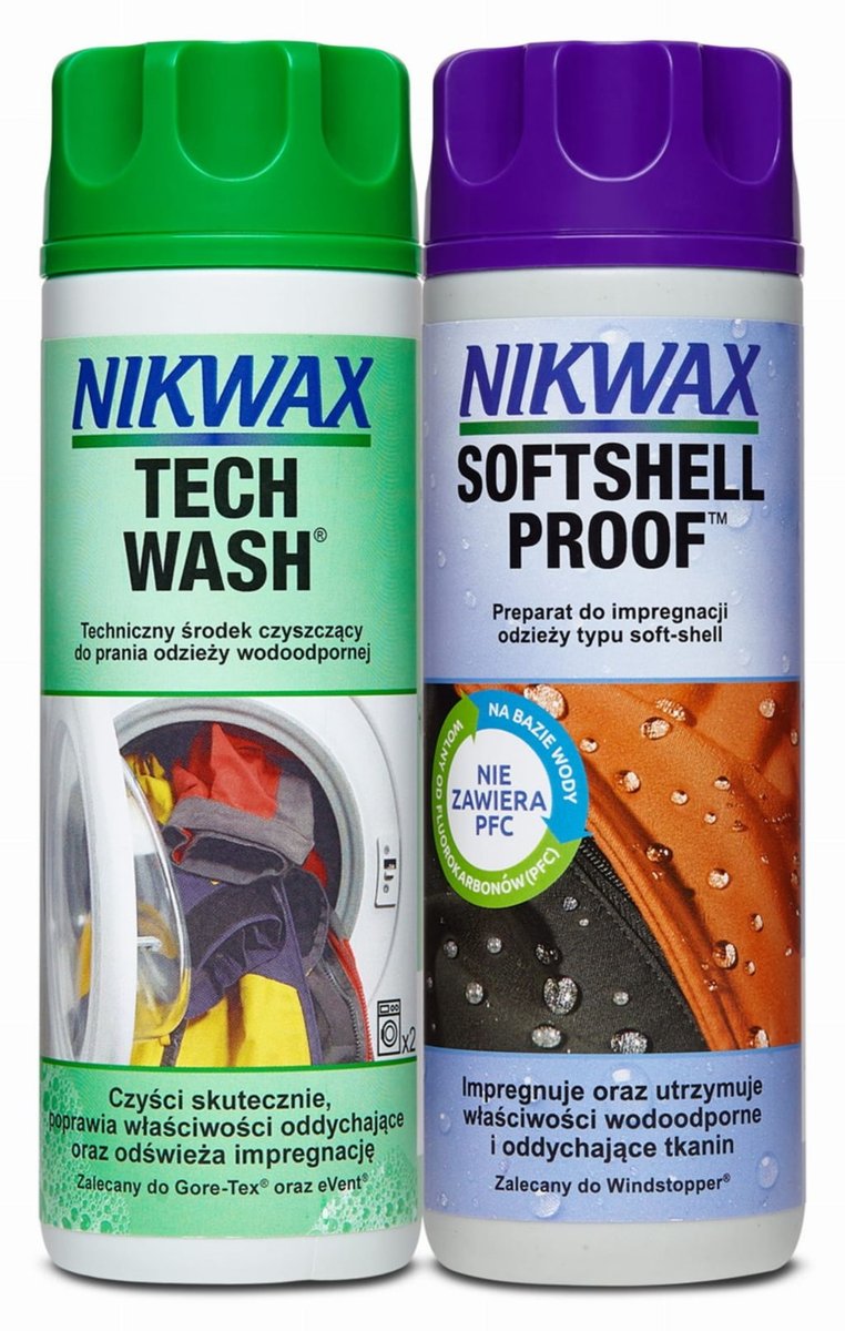 Nikwax Tech Wash 300ml + Softshell Proof 300ml