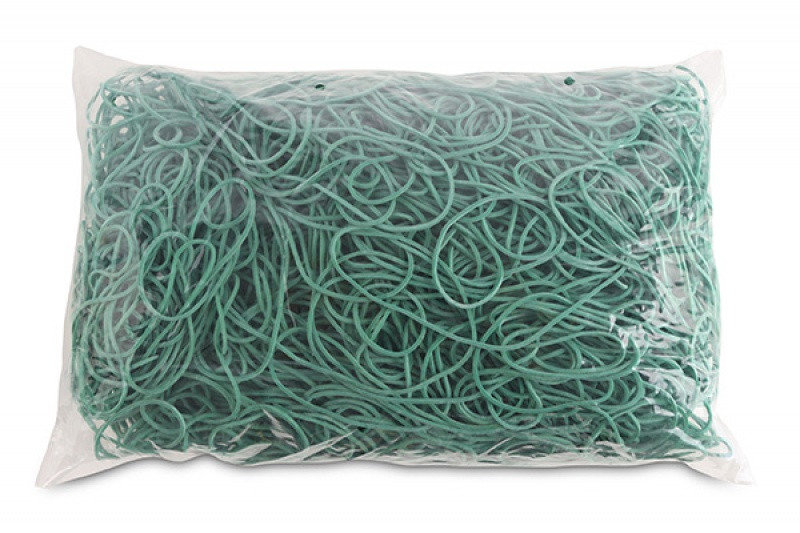 OFFICE PRODUCTS Gumki recepturki OFFICE PRODUCTS, średnica 100mm, 1,5x1,5mm, 60% kauczuku, 1000g, zgrzewka, zielone 18109119-02