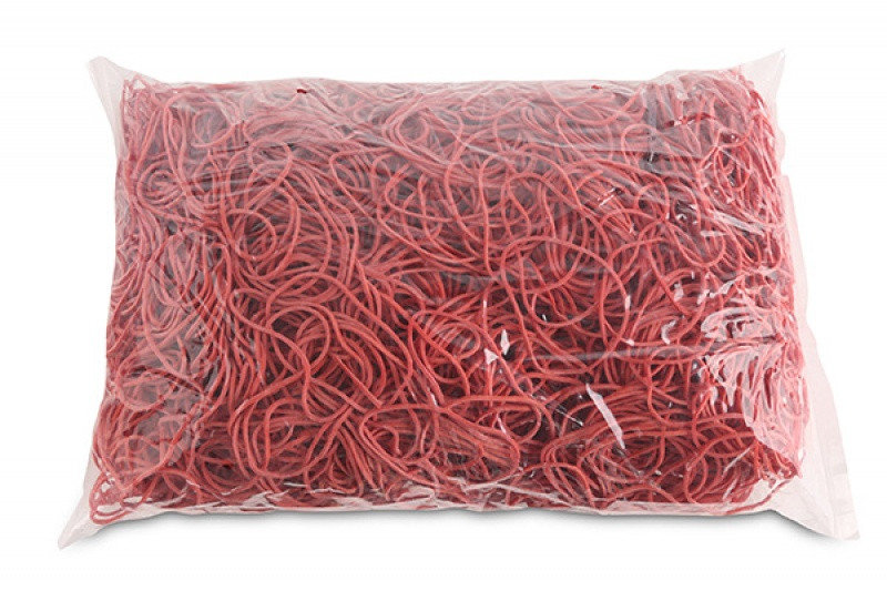 OFFICE PRODUCTS Gumki recepturki OFFICE PRODUCTS, średnica 50mm, 1,5x1,5mm, 60% kauczuku, 1000g, zgrzewka, czerwone 18105019-04