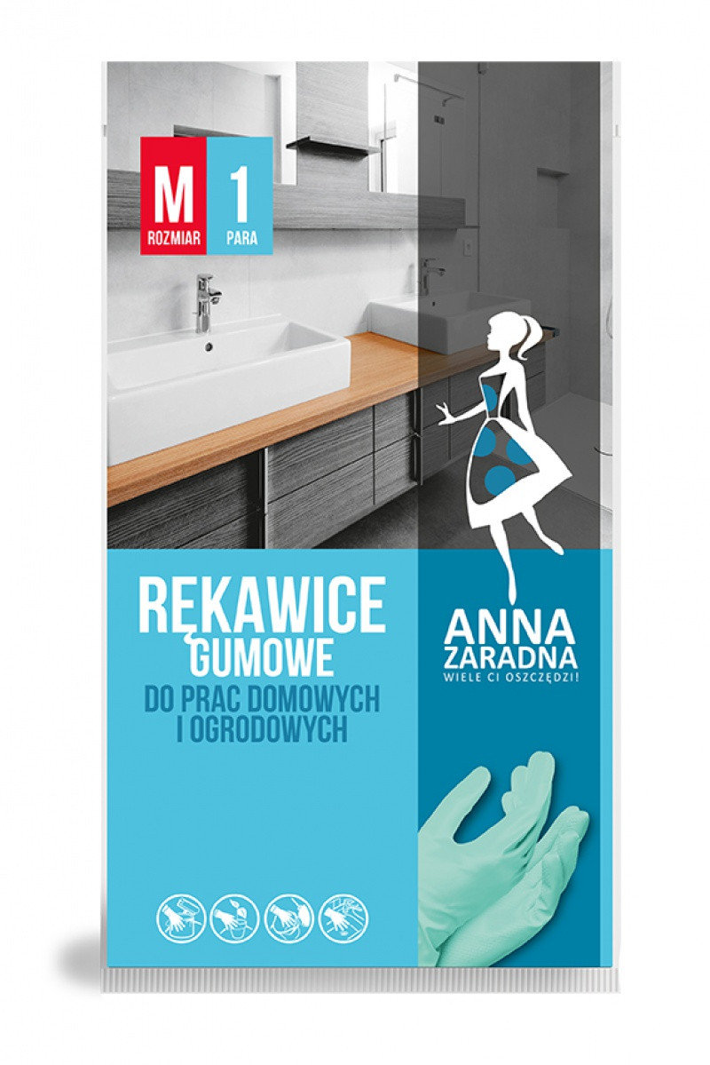 Anna Zaradna Rękawice gumowe M  Anna Zaradna