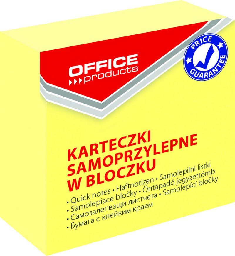 Office products INNY Mini Kostka Samoprzylepna 50x50mm 1x400 Kart Pastel Jasnożółta 106L310