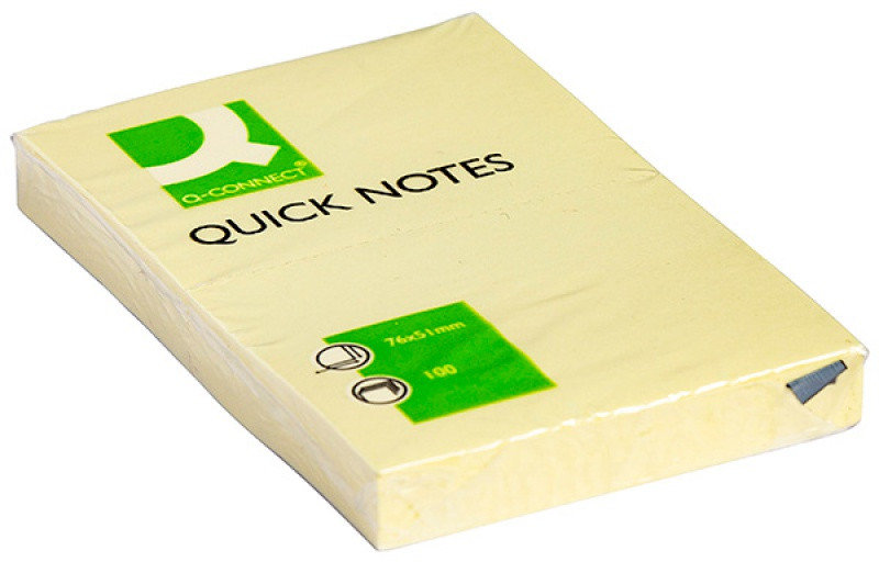 Q-Connect BLOCZEK SAMOP. 51x76mm 100k J.ŻÓŁTY Q-CON