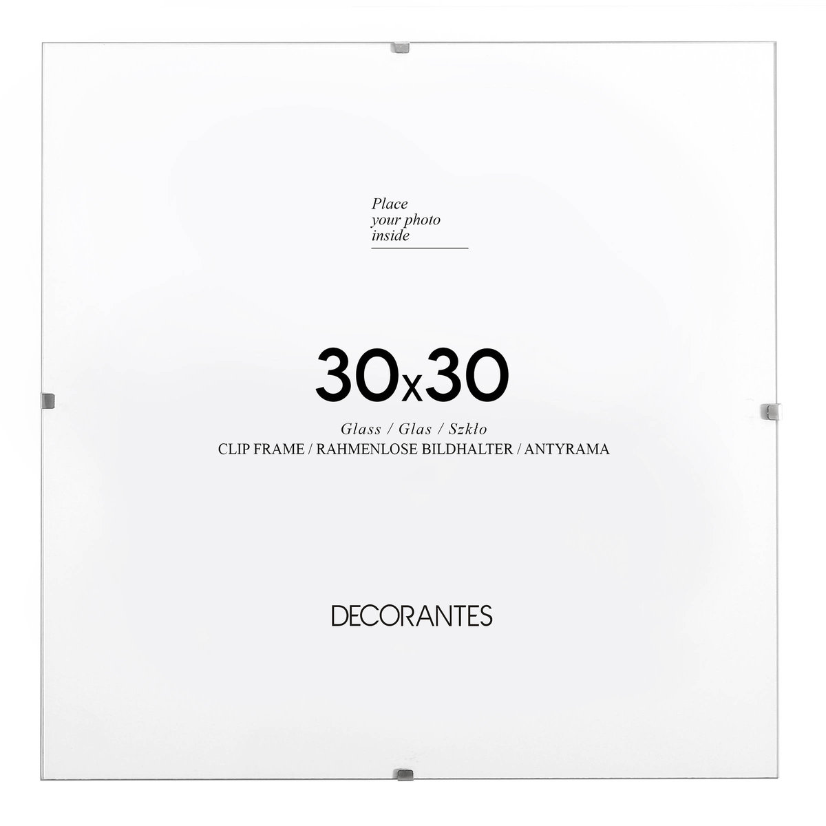 Antyrama ze szkłem 30x30 cm Antyramy wysokiej jakości