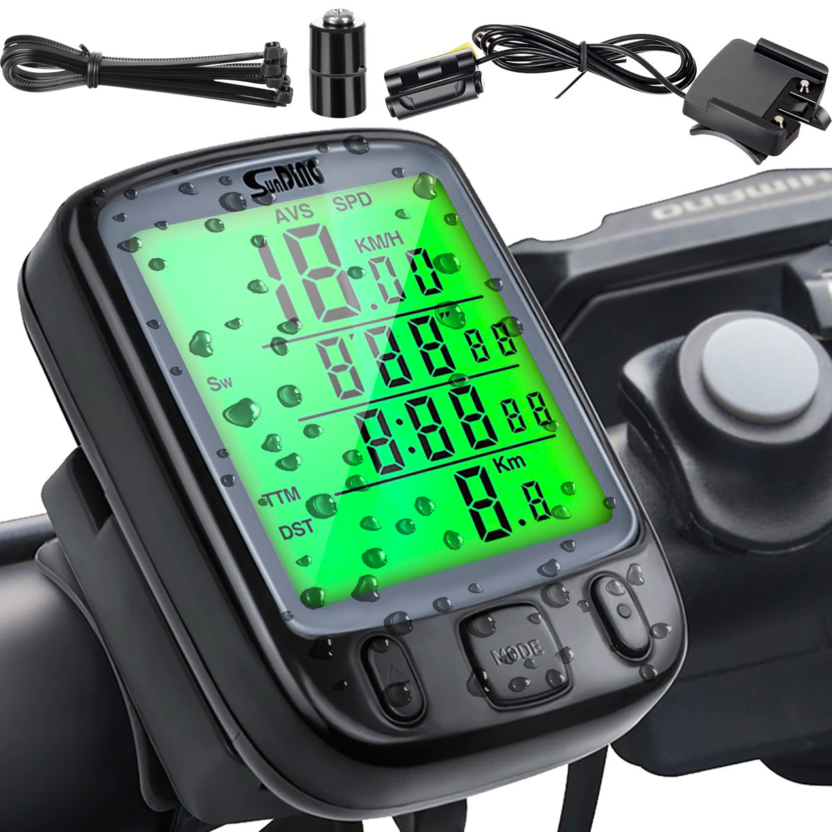Licznik Rowerowy z LCD Wodoodporny Prędkościomierz TRIZAND